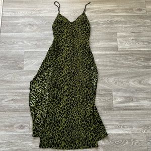 Green Leopard Maxi Dress
